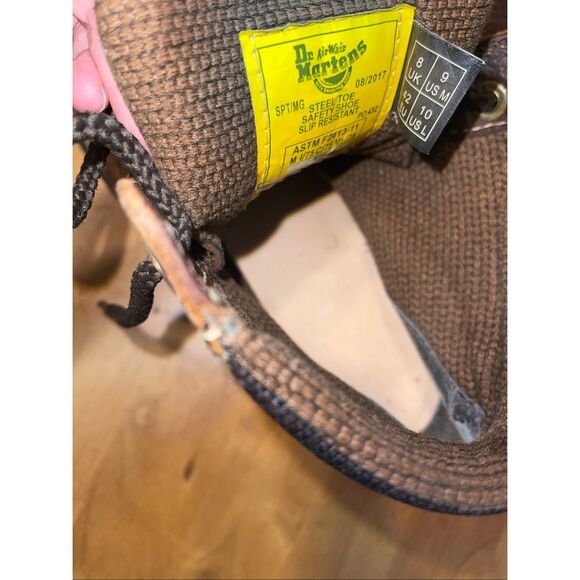 Dr Martens Ironbridge Size 9 Metatarsal Guard Boots Teak Industrial Steel Toe - Picture 6 of 10